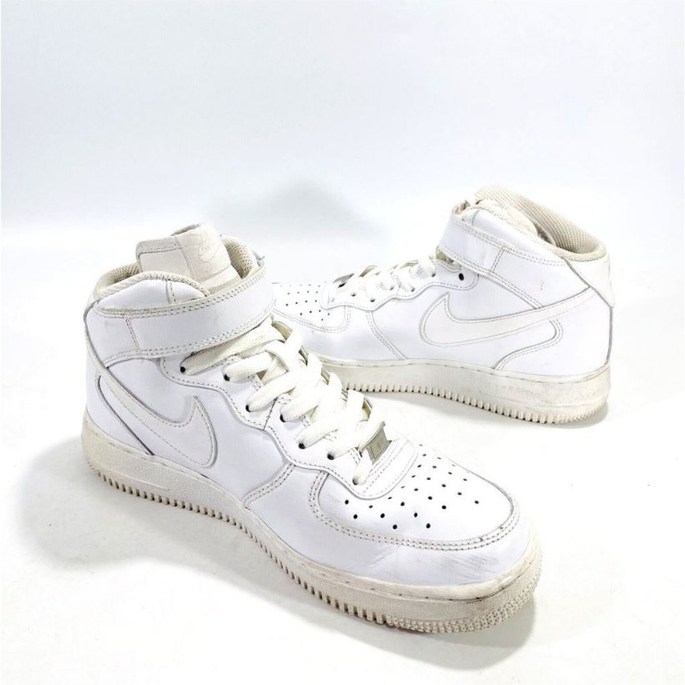 Nike Air Force 1 Mid '07  Men's Size 8 315123-111 Triple White 2017 Clean
